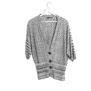 Maurices knit black and white cardigan size S